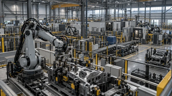 Illustrative automated industrial production complex.